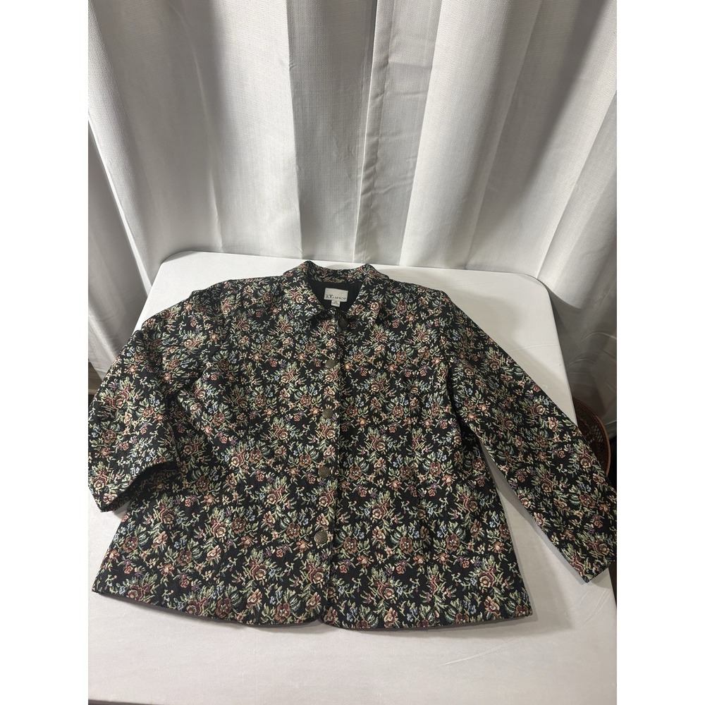 The Tog Shop Floral Tapestry Jacket Size 18 Cottage Core WhimsiGoth Vintage 90s